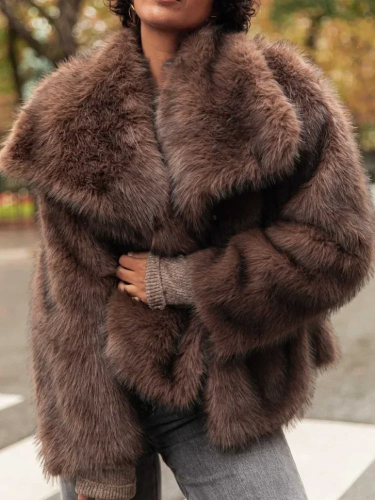 Fox Plush Short Coat