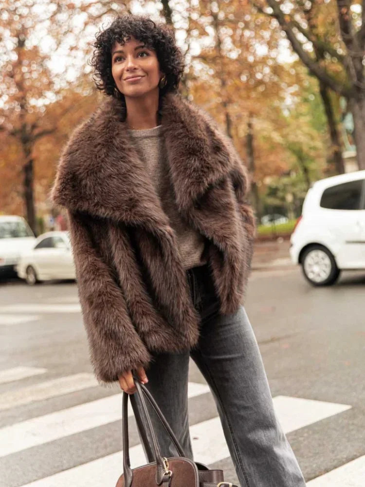 Fox Plush Short Coat