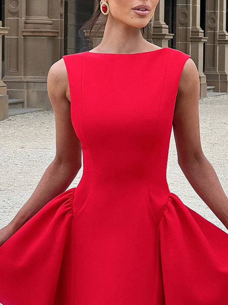 Backless A-Line Sleeveless Mini Party Dress