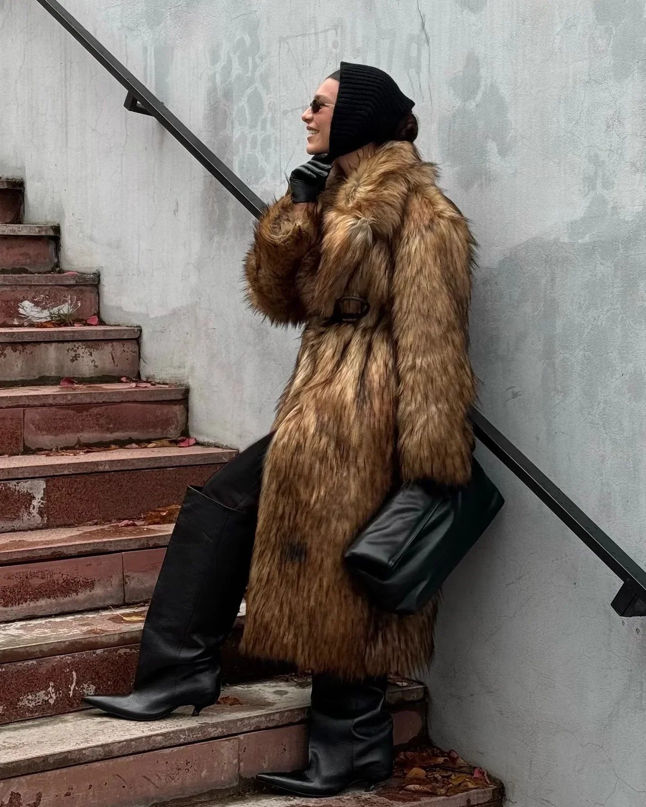 Plain Lapel Plush Thick Coat