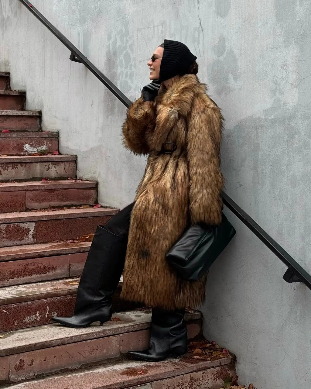 Plain Lapel Plush Thick Coat