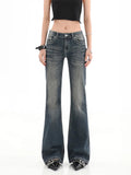 Vintage High Waist Street Flared Jean