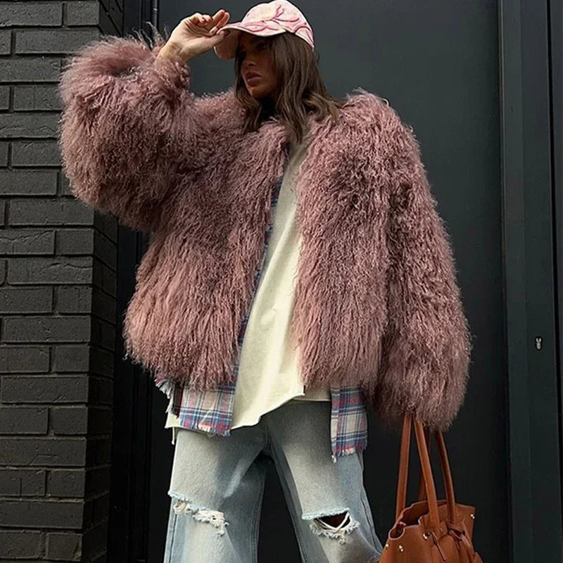 Fuzzy Tassel Loose Sleeve Coat