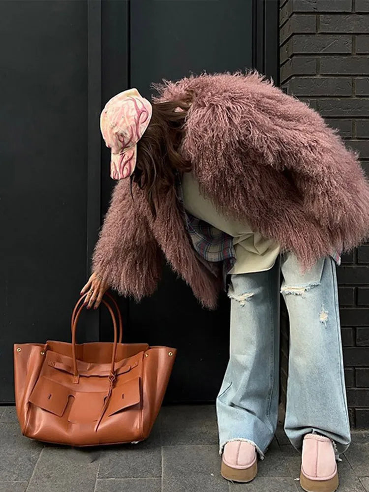 Fuzzy Tassel Loose Sleeve Coat