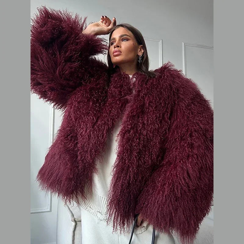 Fuzzy Tassel Loose Sleeve Coat