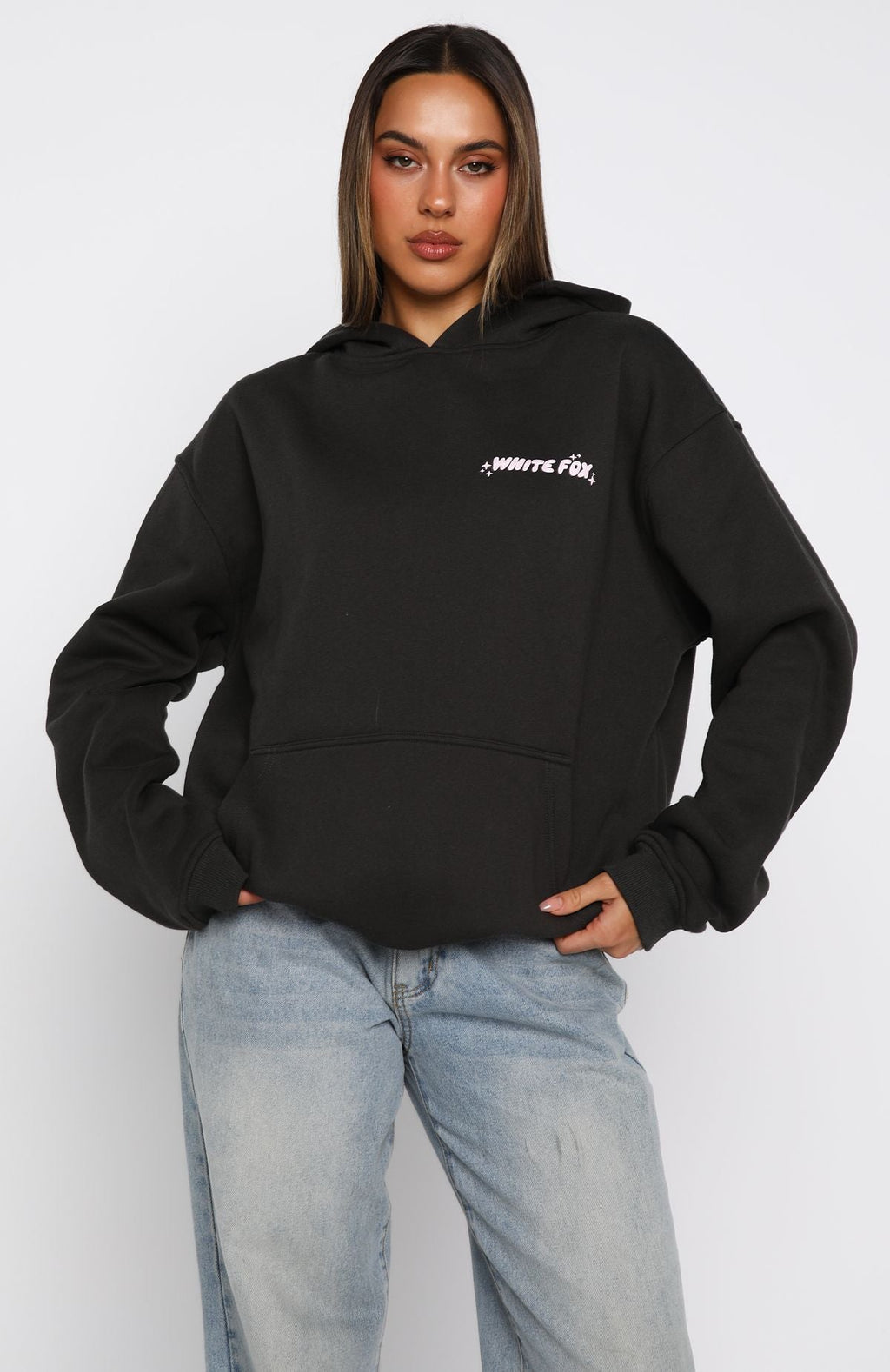 Christmas Feeling Oversized Charcoal Hoodie