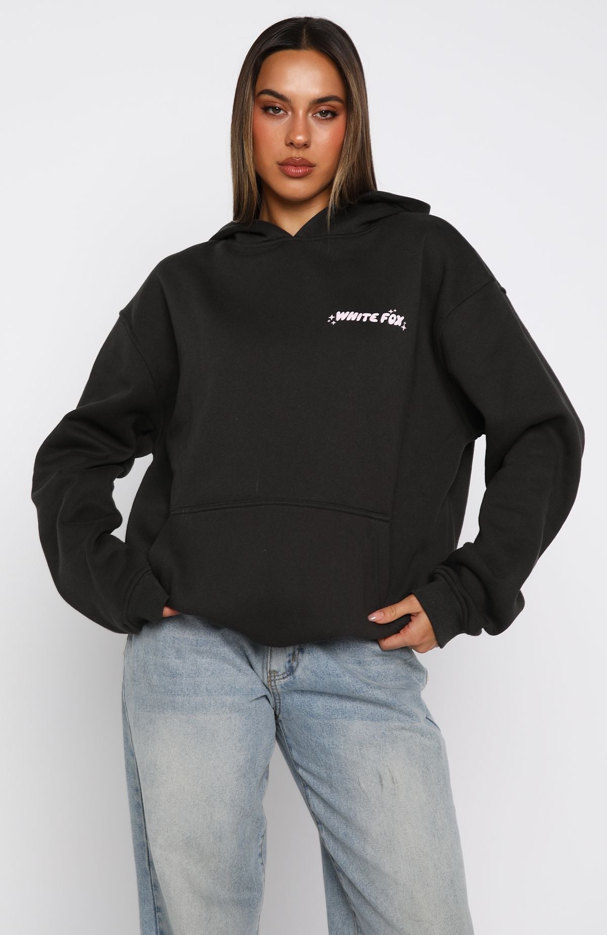 Christmas Feeling Oversized Charcoal Hoodie