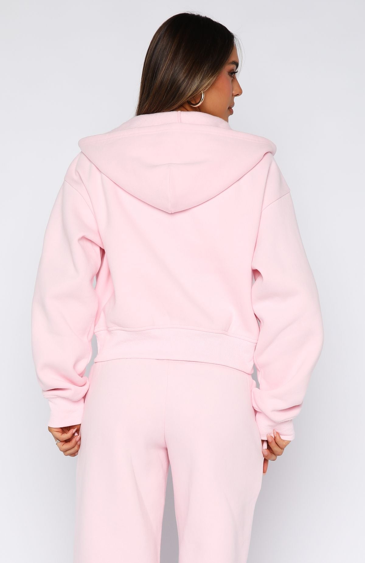 Come A Long Way Boxy Pink Hoodie