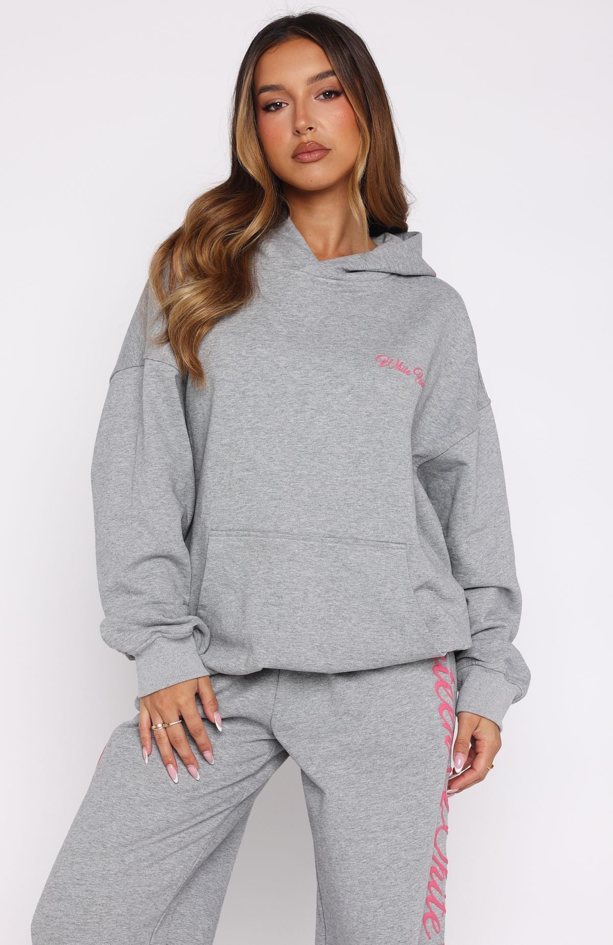 Lucky Thirteen Shaya Oversized Dark Grey Marle Hoodie