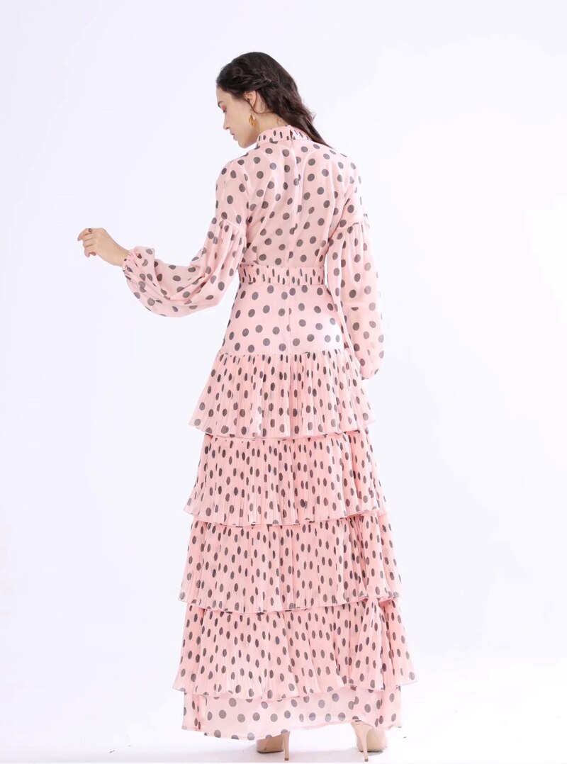 Floral Ruffled Casual Long Sleeve Maxi Dress