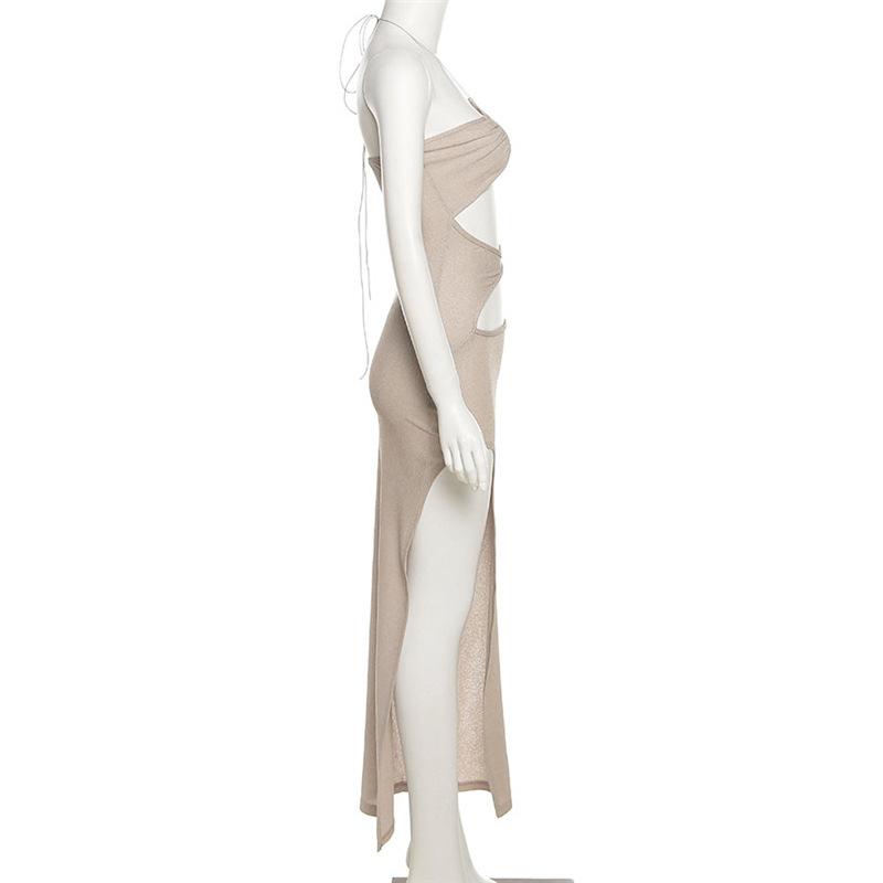 Knitted Beach Vacation Style Maxi Dress