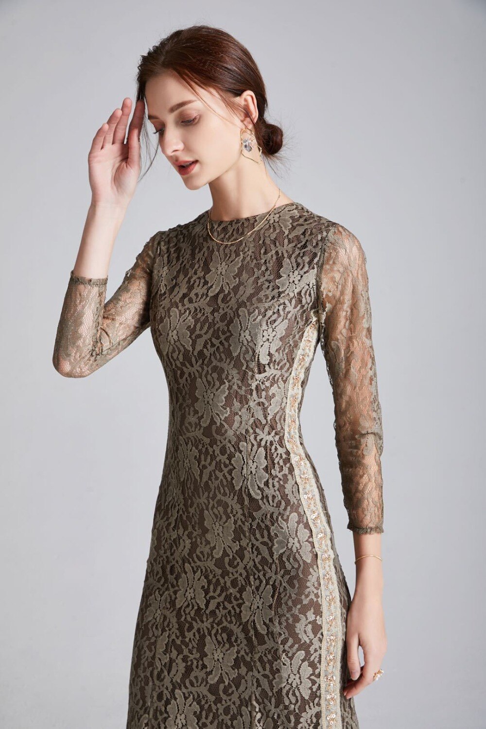 Lace Long Party Dress