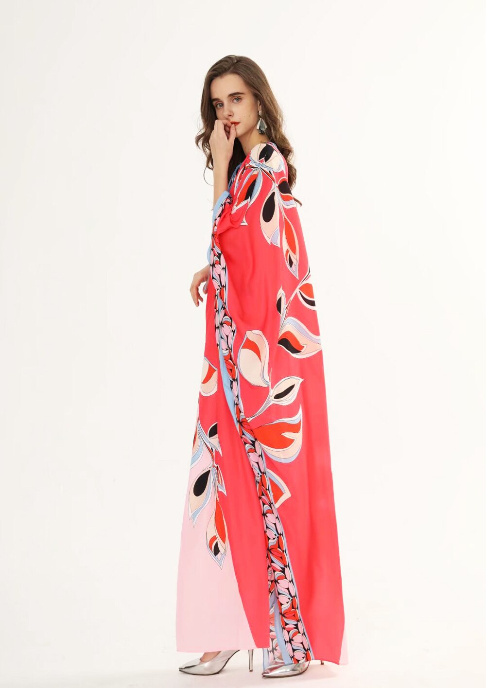 Floral Printed Loose Elegant Maxi Dress
