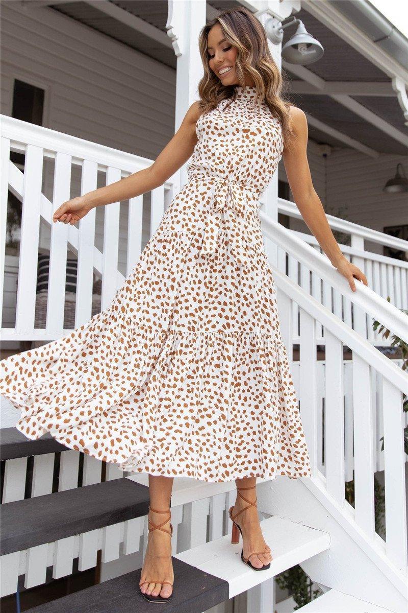 Boho Off Shoulder A-Line Sash Maxi Dress