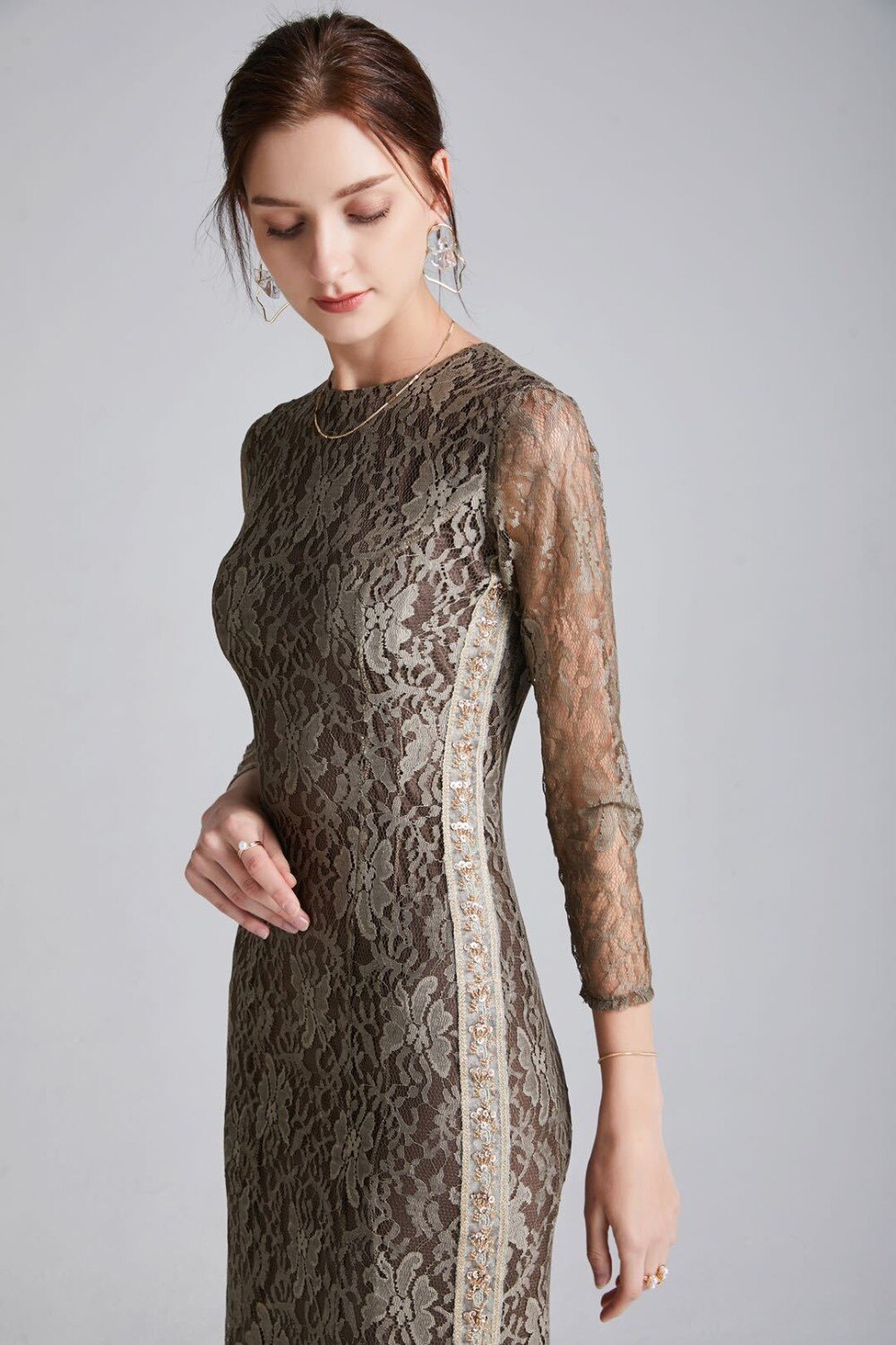 Lace Long Party Dress