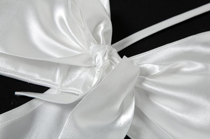 White Satin Sleek Chic Maxi Dress