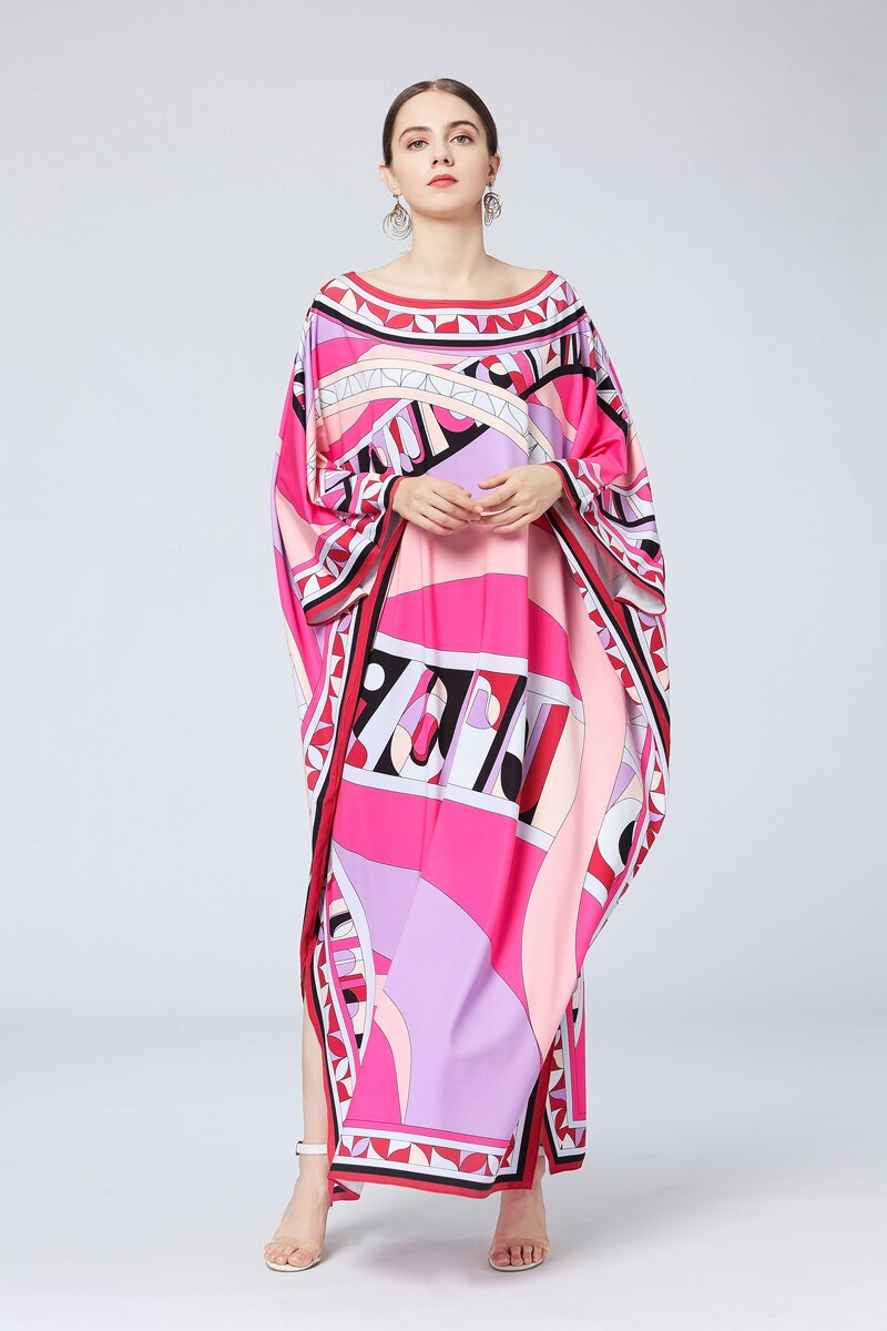 Multicolor Printed Chic Street Maxi Dress