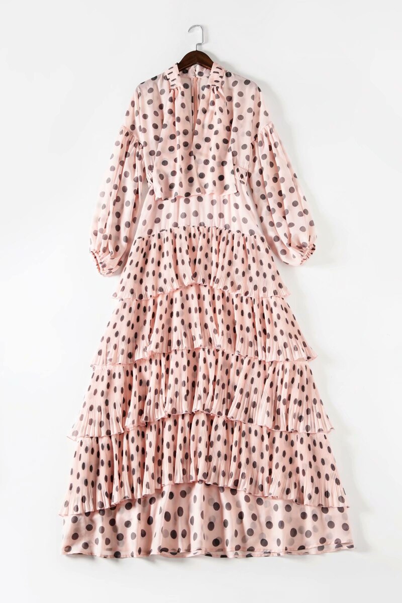 Floral Ruffled Casual Long Sleeve Maxi Dress