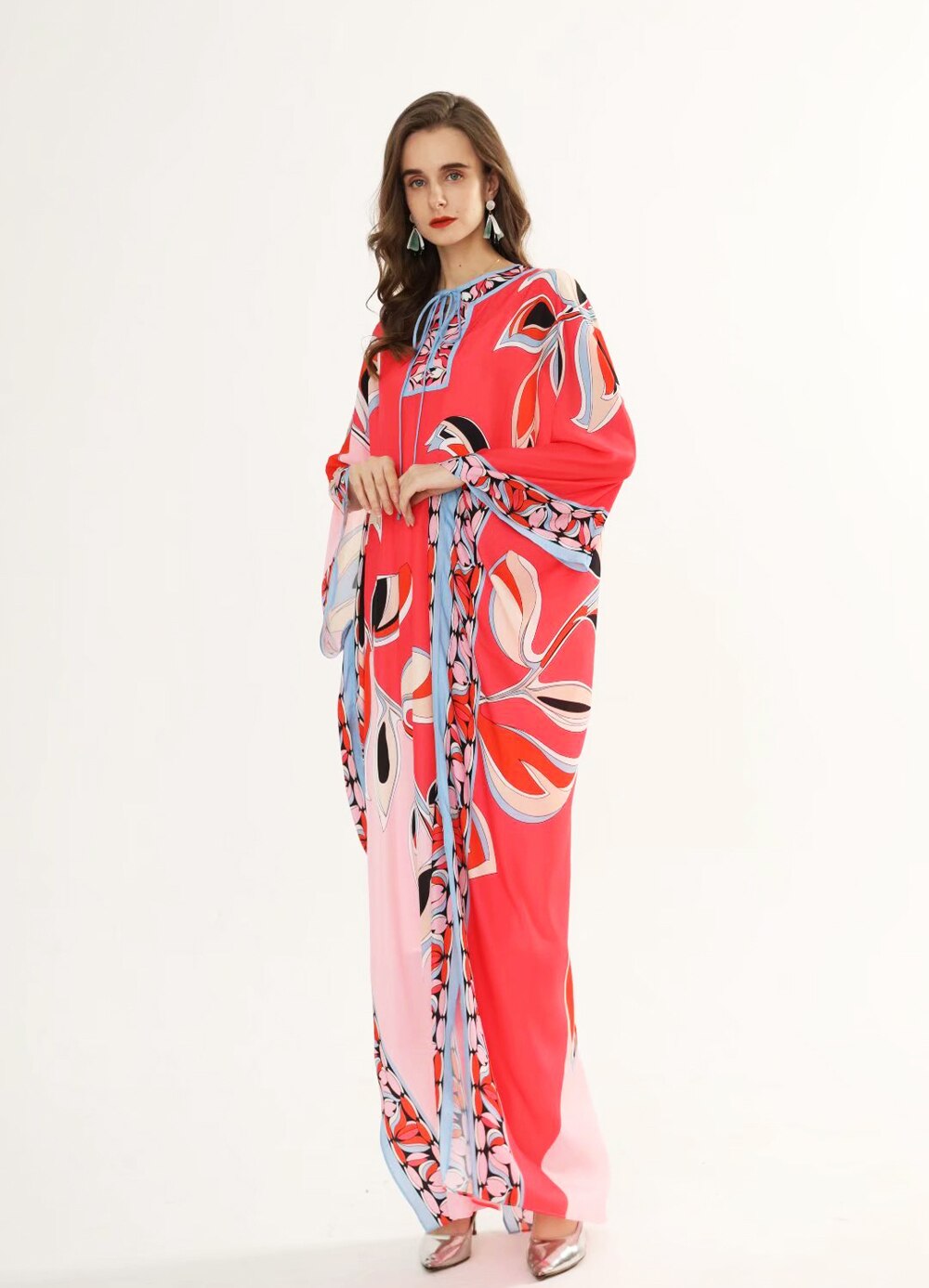 Floral Printed Loose Elegant Maxi Dress