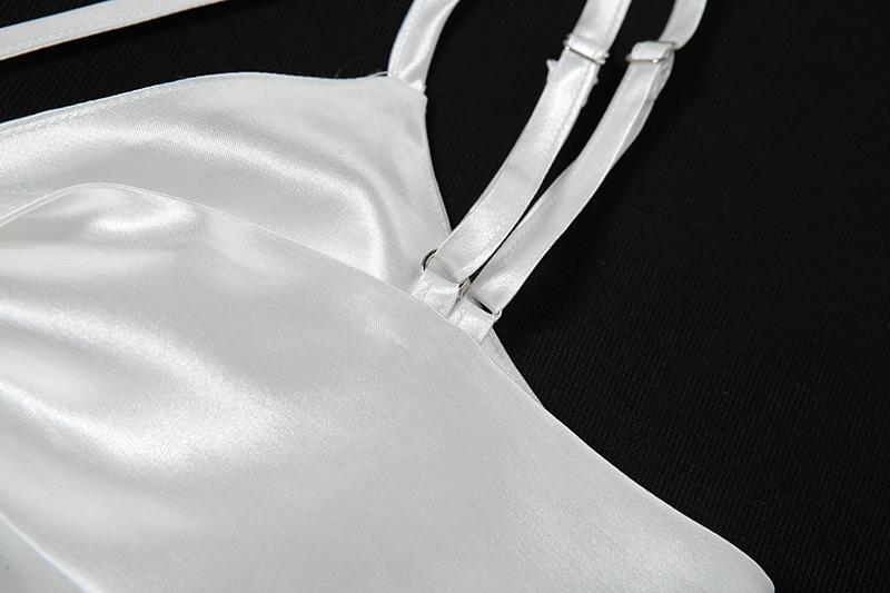 White Satin Sleek Chic Maxi Dress