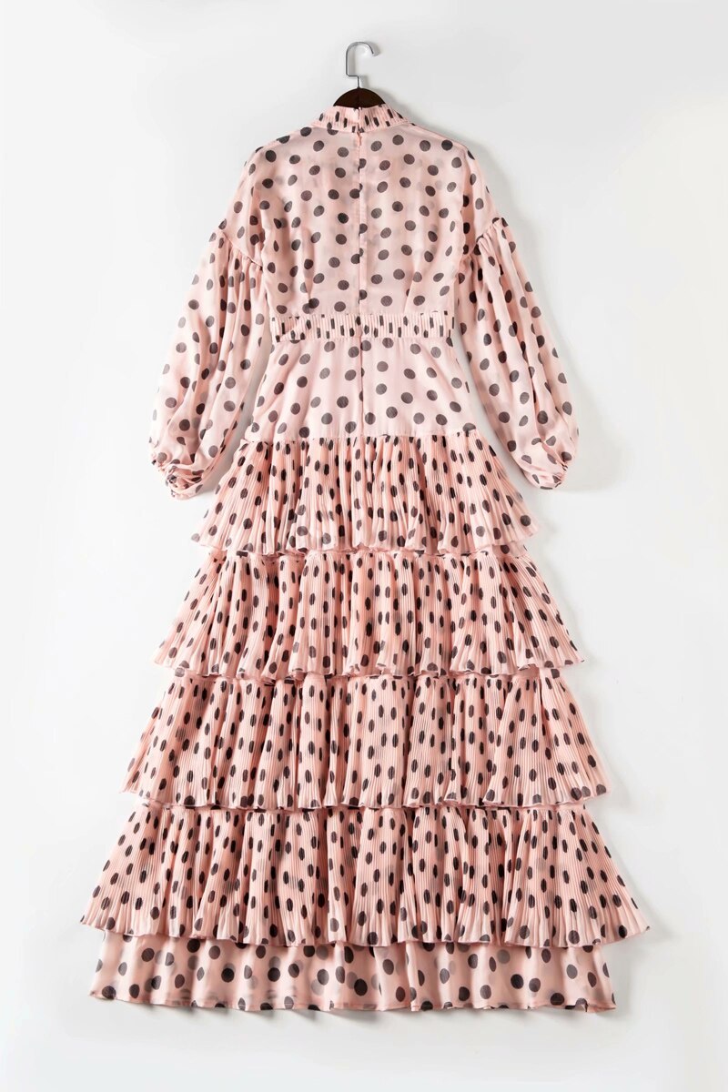 Floral Ruffled Casual Long Sleeve Maxi Dress