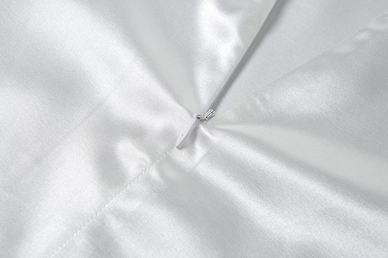 White Satin Sleek Chic Maxi Dress