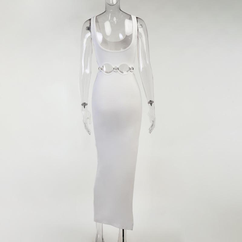 Sleeveless Hollow Elegant Maxi Dress