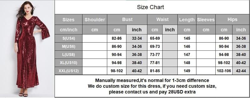 V Neck Sequin Long Sleeve Elegant Party Dress