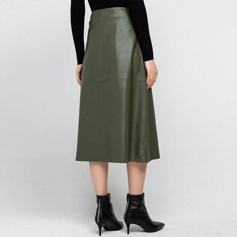 High Waist PU Leather Casual Skirt