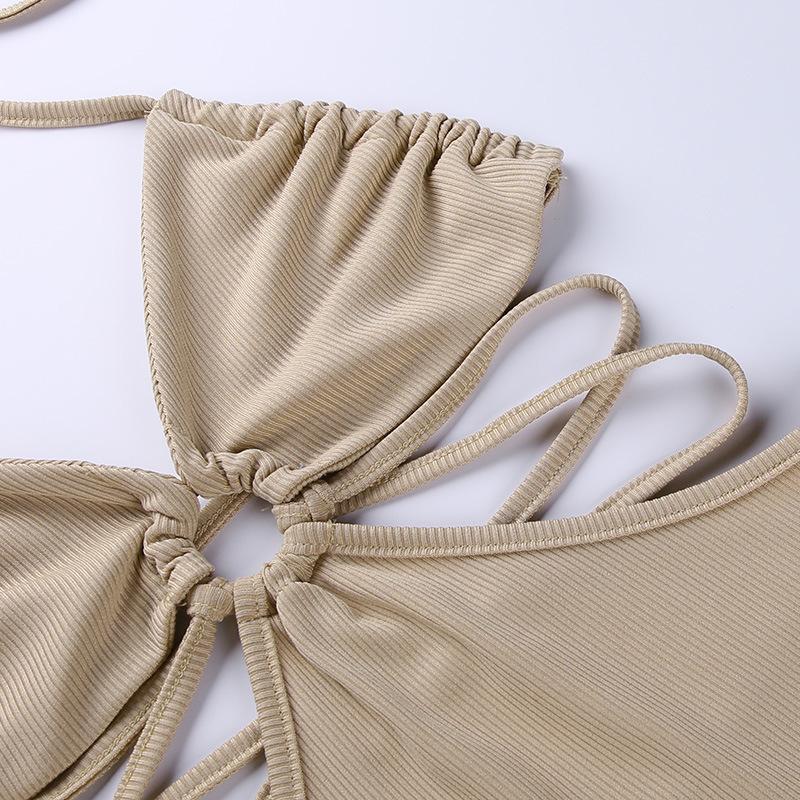 Backless Halter Sleek Long Maxi Dress