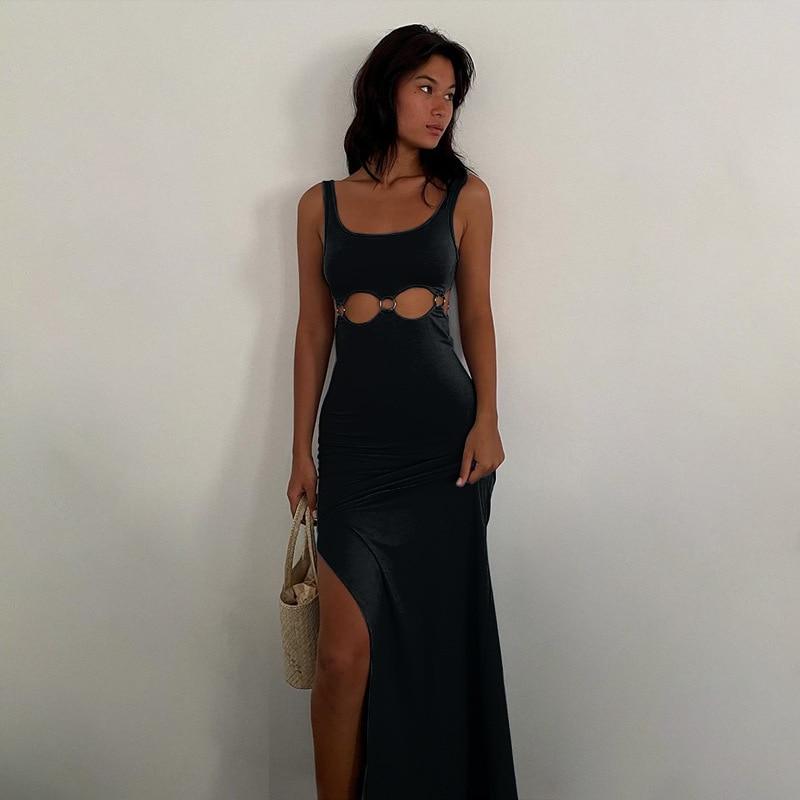Sleeveless Hollow Elegant Maxi Dress