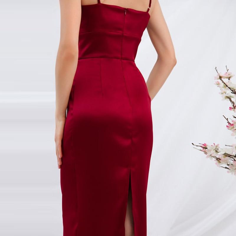 Satin Backless Bodycon Allure Party Dress