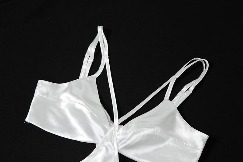 White Satin Sleek Chic Maxi Dress