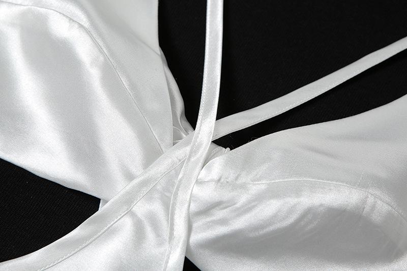 White Satin Sleek Chic Maxi Dress