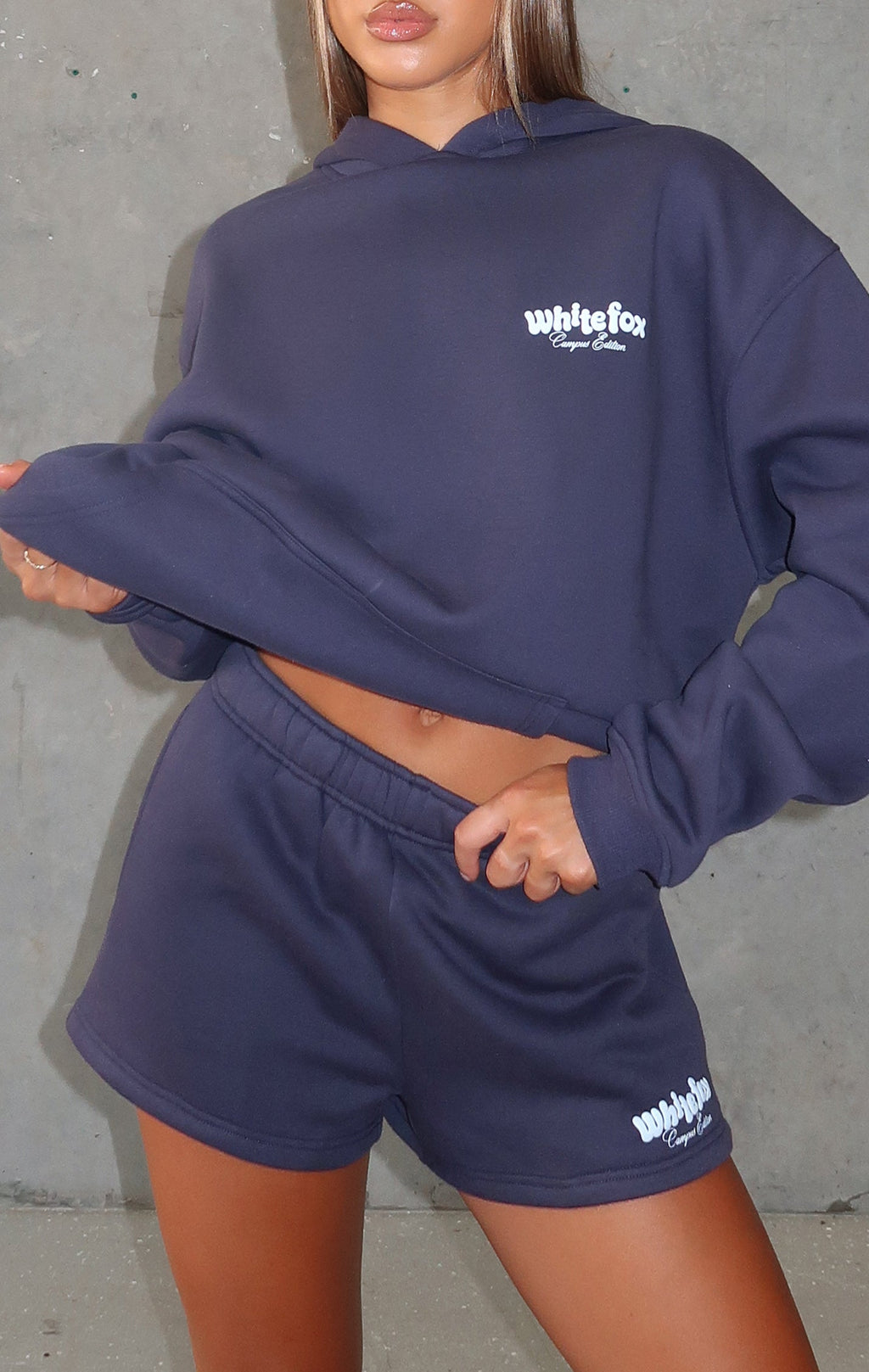 High Above Oversized Navy Hoodie