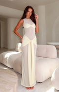 Lemon Honeymoon Heart Romantic Maxi Dress