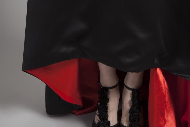 Color Block Hi Low Patchwork Stylish Party Dress
