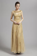 Embroidered Sequin A Line Elegant Party Dress