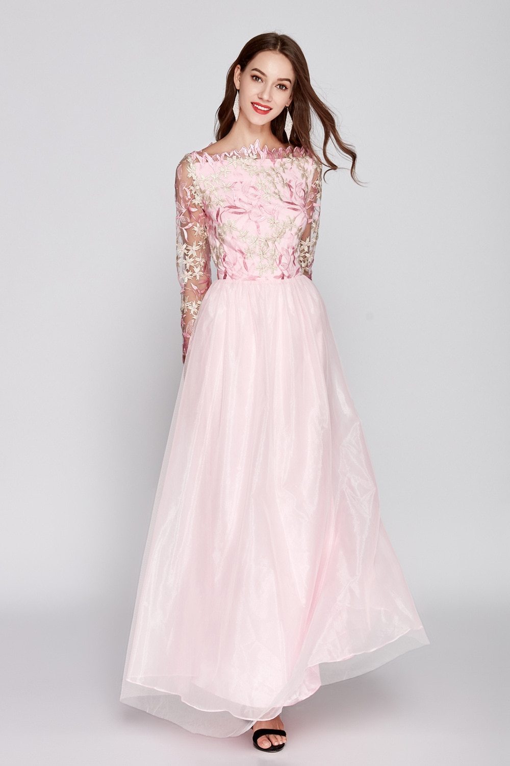 Party Prom Runway Style Maxi Dress