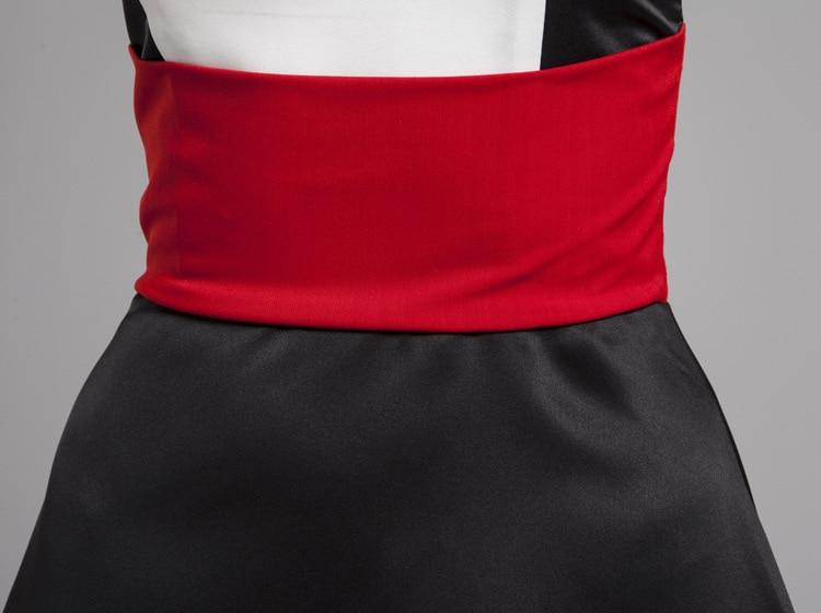 Color Block Hi Low Patchwork Stylish Party Dress