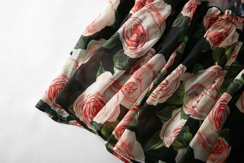 Floral Ruffled Elegant Holiday Maxi Dress