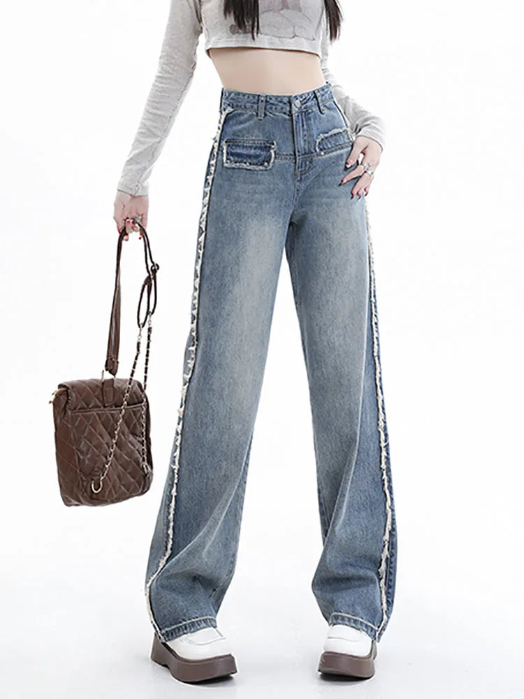 Retro Straight High Waist Harajuku Jean