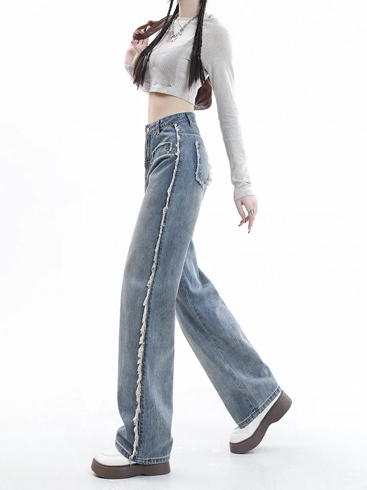 Retro Straight High Waist Harajuku Jean