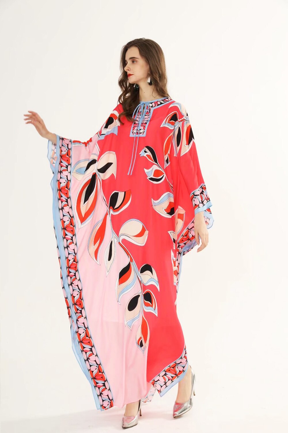 Floral Printed Loose Elegant Maxi Dress