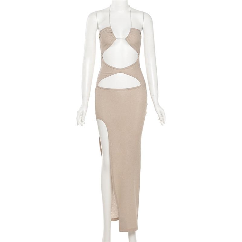 Knitted Beach Vacation Style Maxi Dress