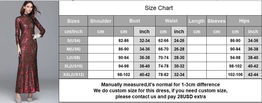 Long Sleeves Sequined Elegant Party Maxi Dress