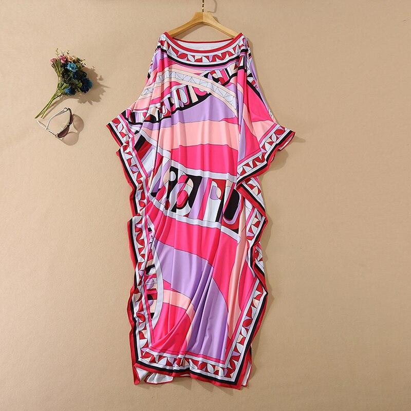 Multicolor Printed Chic Street Maxi Dress