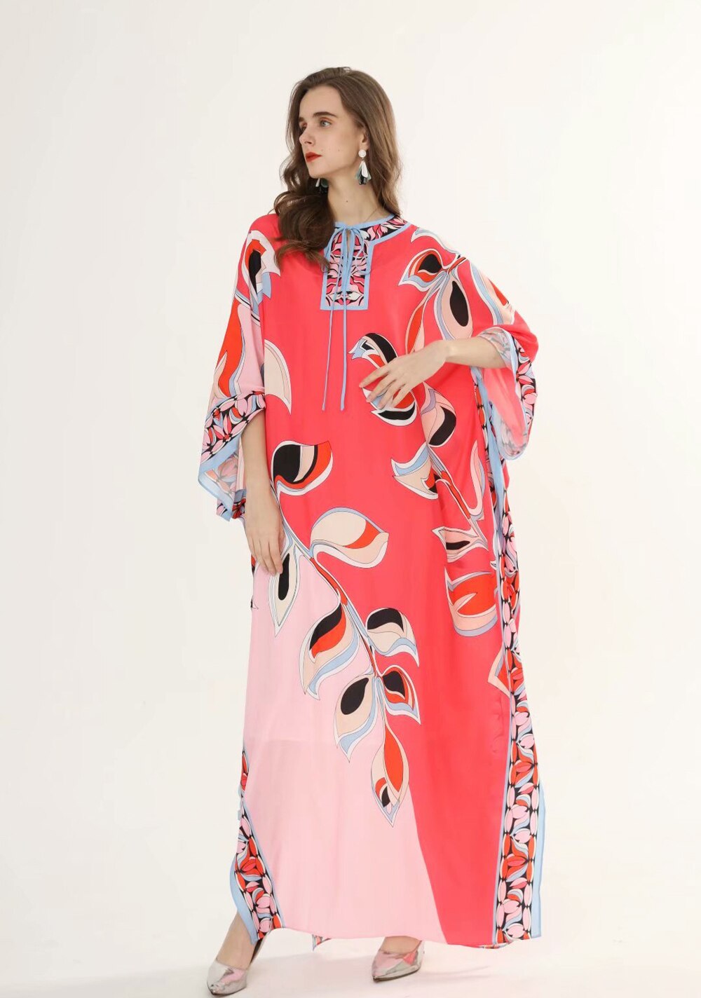 Floral Printed Loose Elegant Maxi Dress