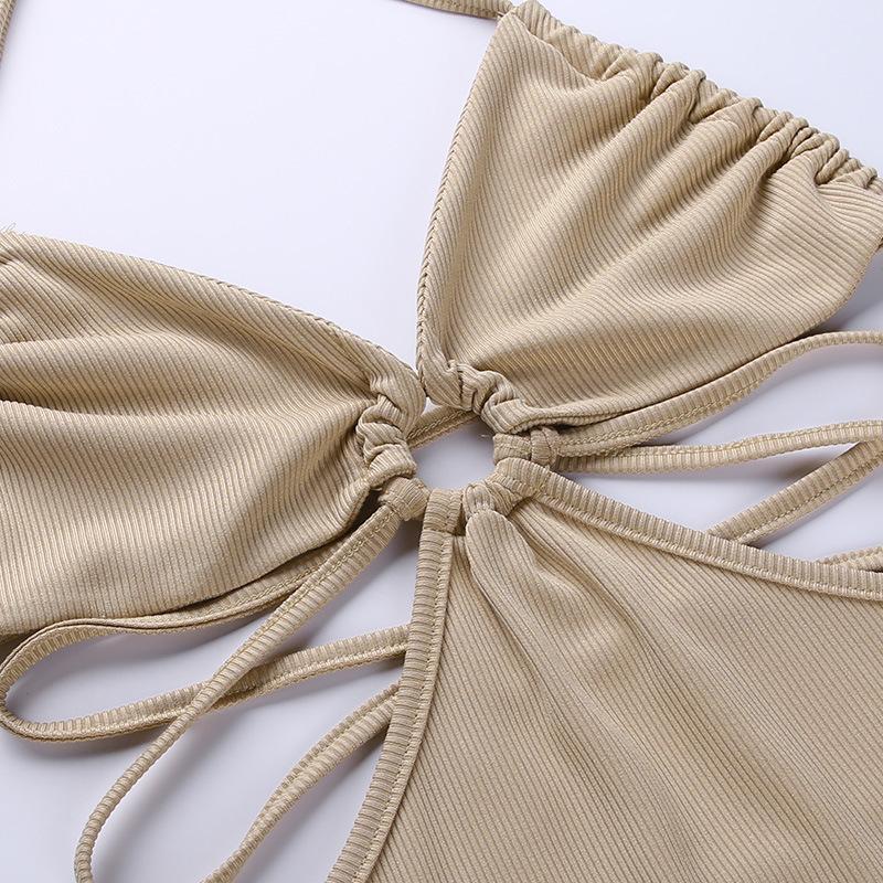 Backless Halter Sleek Long Maxi Dress