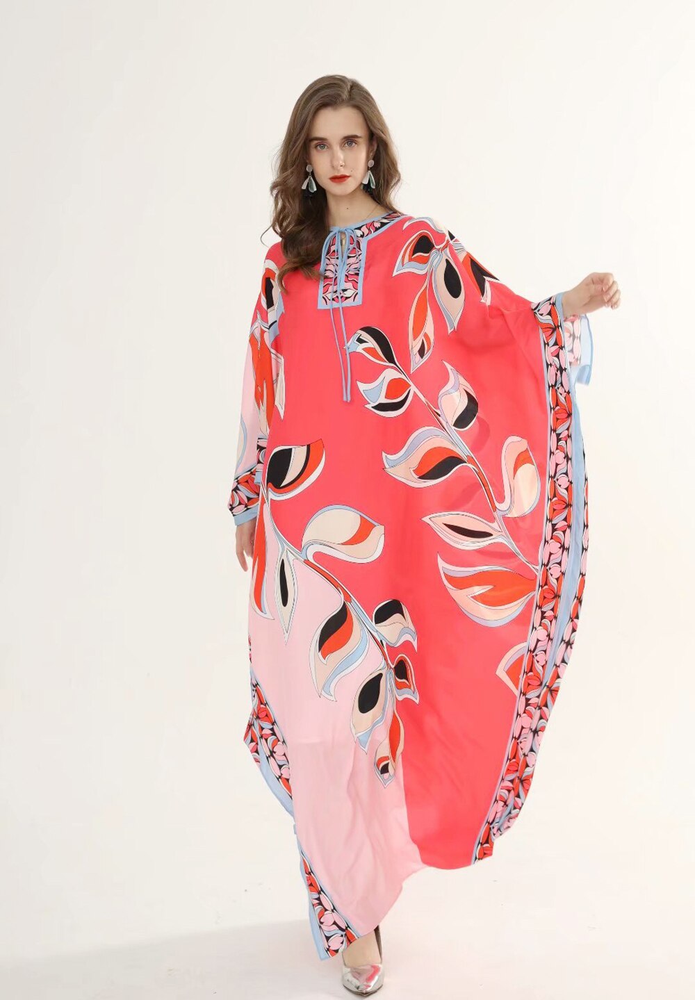 Floral Printed Loose Elegant Maxi Dress